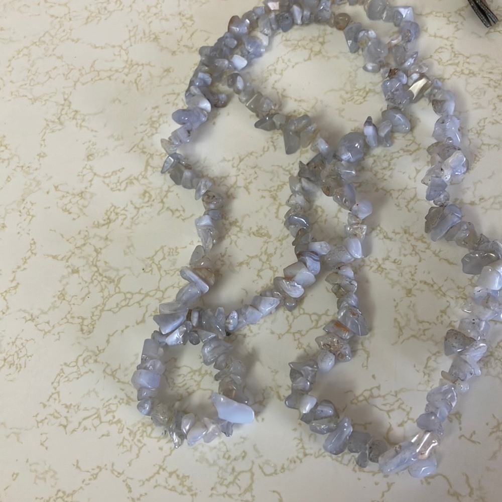 Elegant Gray Stone Necklace